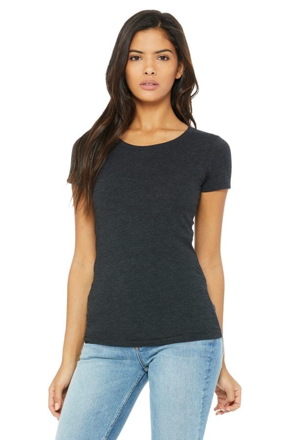 T-shirt femme triblend col rond – Image 6