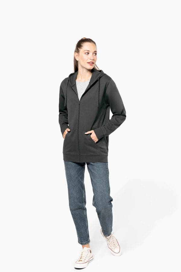 Sweat-shirt recyclé zippé à capuche unisexe – Image 11