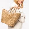 Sac panier demi-lune en jonc de mer – Image 3