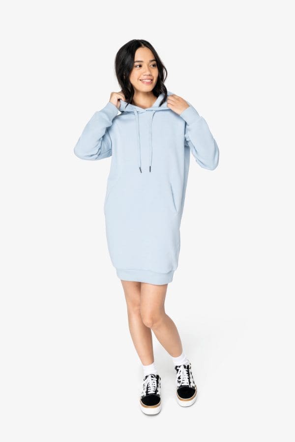 Robe sweat-shirt écoresponsable à capuche femme – Image 3
