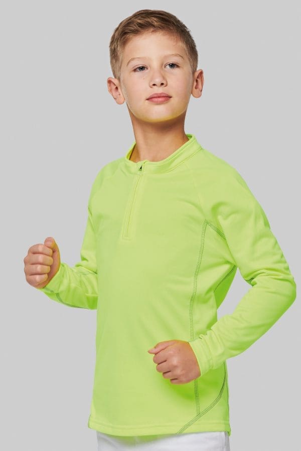 Haut de sport manches longues ¼ zip enfant – Image 4
