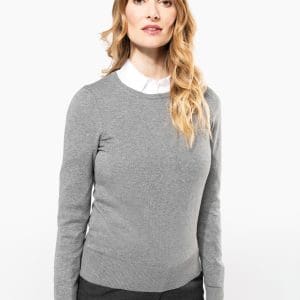 Pull Supima® col rond  femme