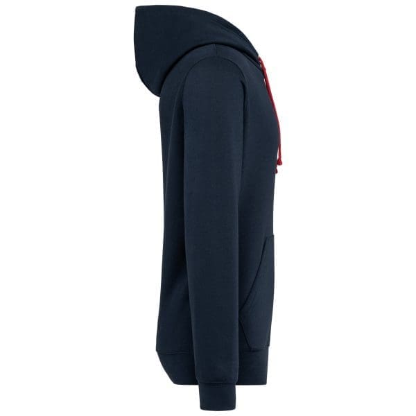 Sweat-shirt à capuche contrastée à motifs unisexe – Image 47