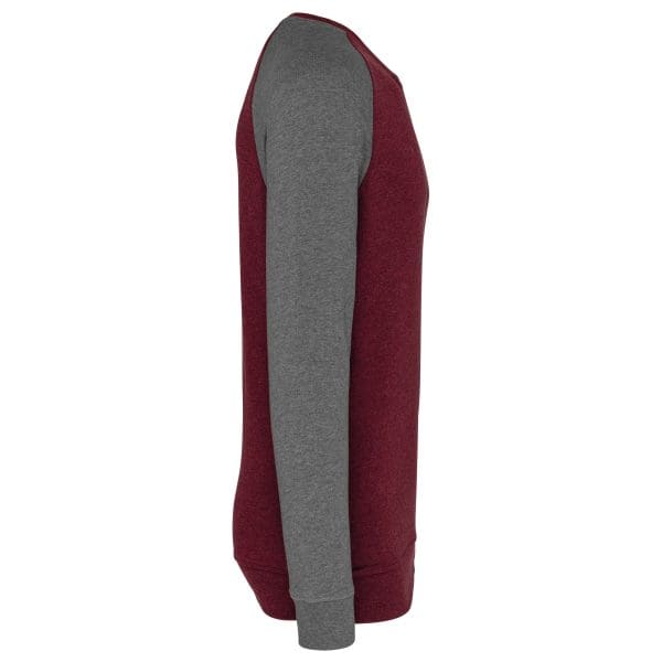 Sweat-shirt French Terry Bio bicolore col rond manches raglan homme – Image 47