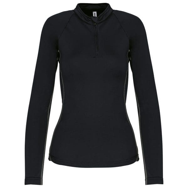 Haut de sport manches longues ¼ zip femme – Image 3