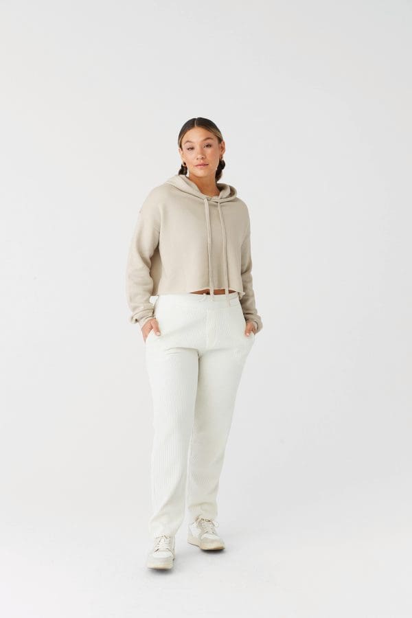 Sweat-shirt crop à capuche femme – Image 86