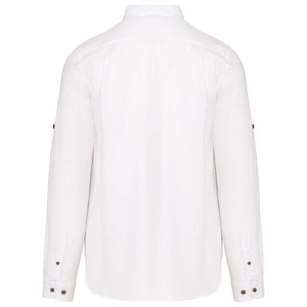 Chemise lin et coton manches longues homme – Image 19