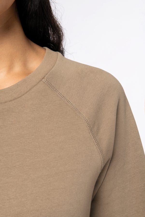 Sweat-shirt écoresponsable à col rond raglan French Terry unisexe – Image 895