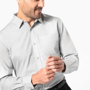 Chemise popeline manches longues