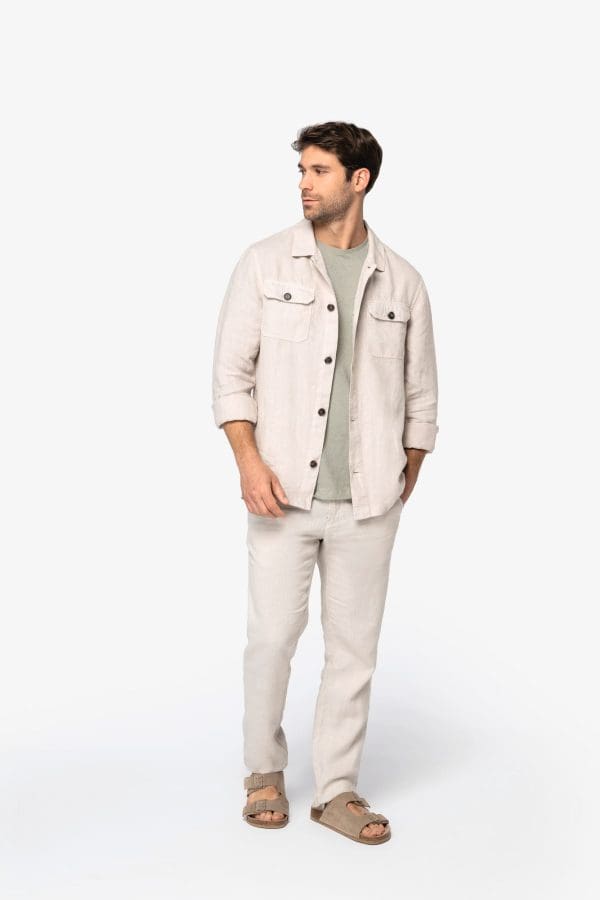 Surchemise écoresponsable délavée en lin homme – Image 33