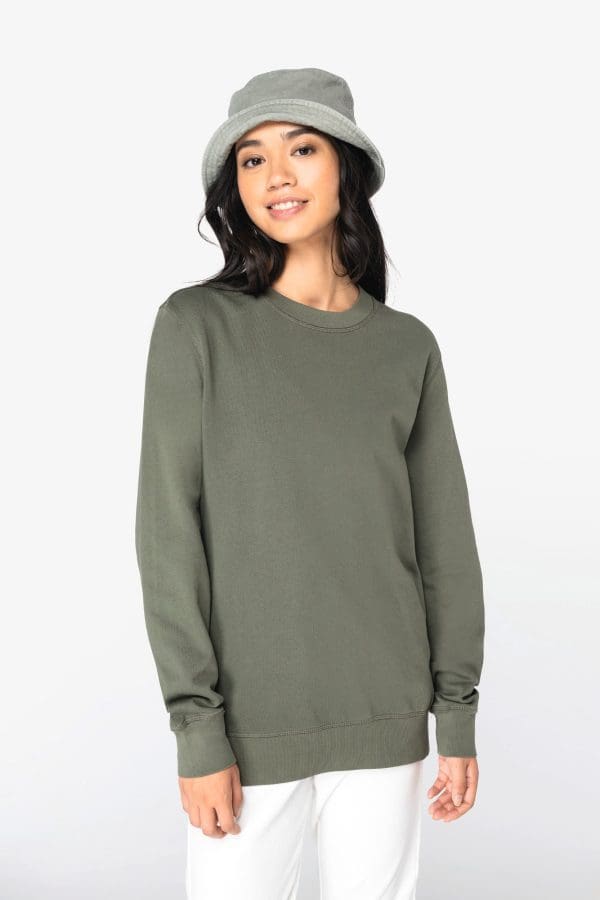 Sweat-shirt écoresponsable à col rond French Terry unisexe – Image 579